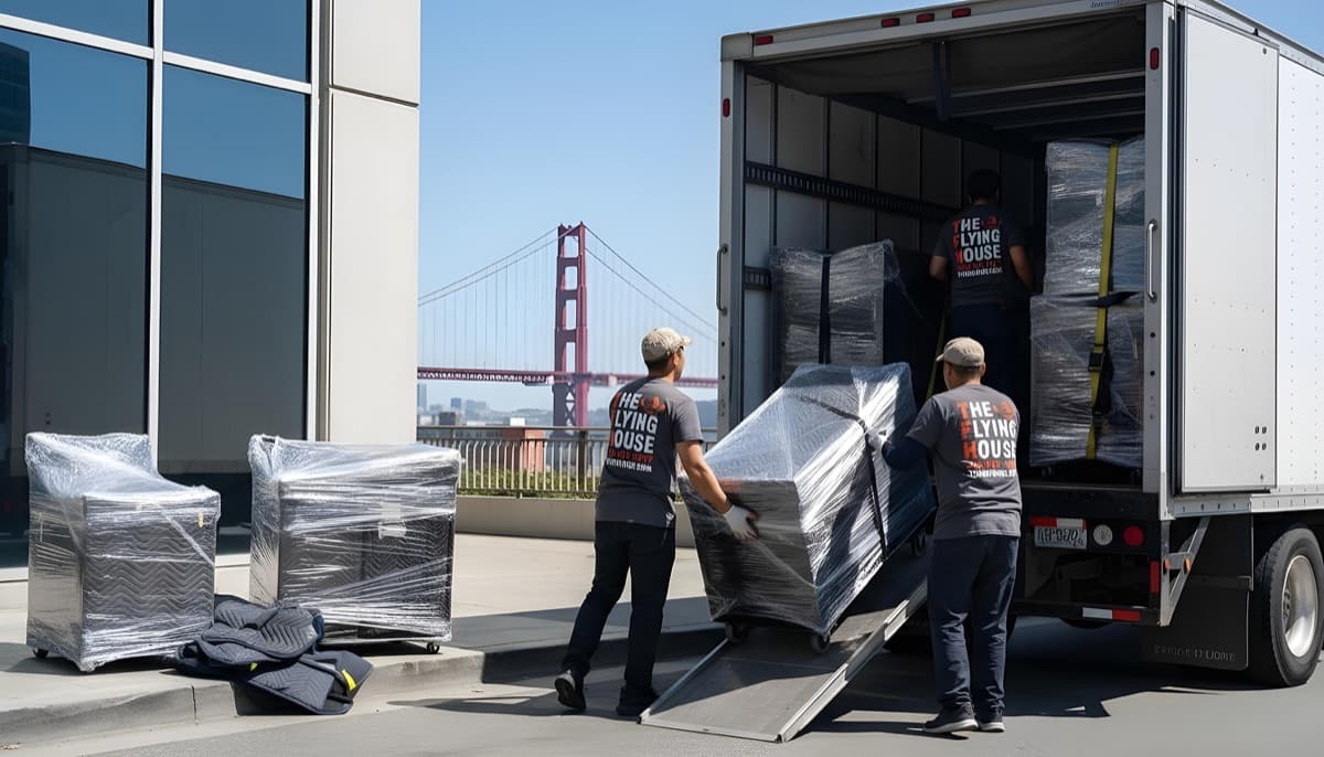 Local moving crew loading a Bay Area truck